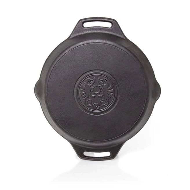 GIETIJZEREN SKILLET (30cm) 2 HANDVATTEN